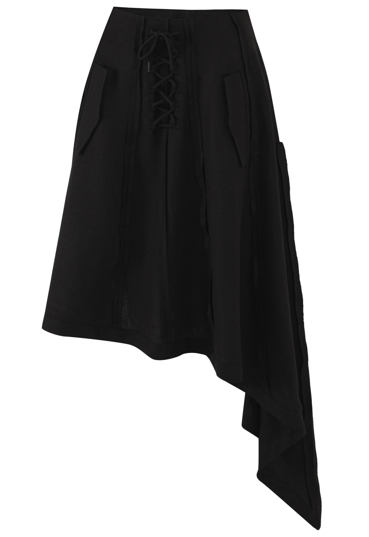 THE ASYMMETRICAL BLACK SKIRT