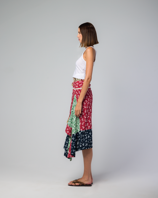 THE ASYMMETRIC FLORAL SKIRT