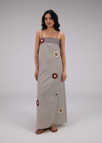 THE DAISY MAXI CHECKED DRESS