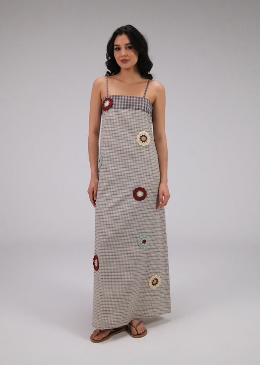 THE DAISY MAXI CHECKED DRESS