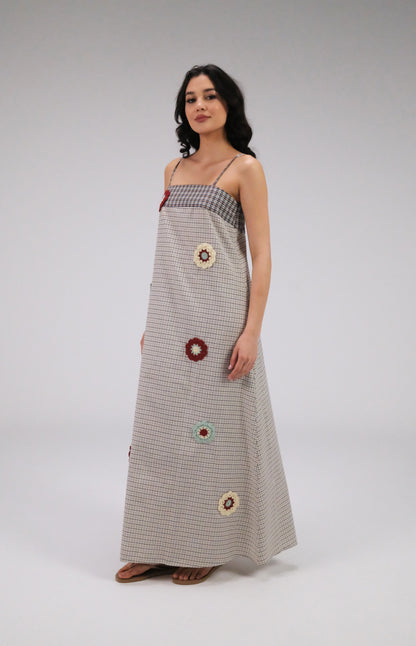 THE DAISY MAXI CHECKED DRESS