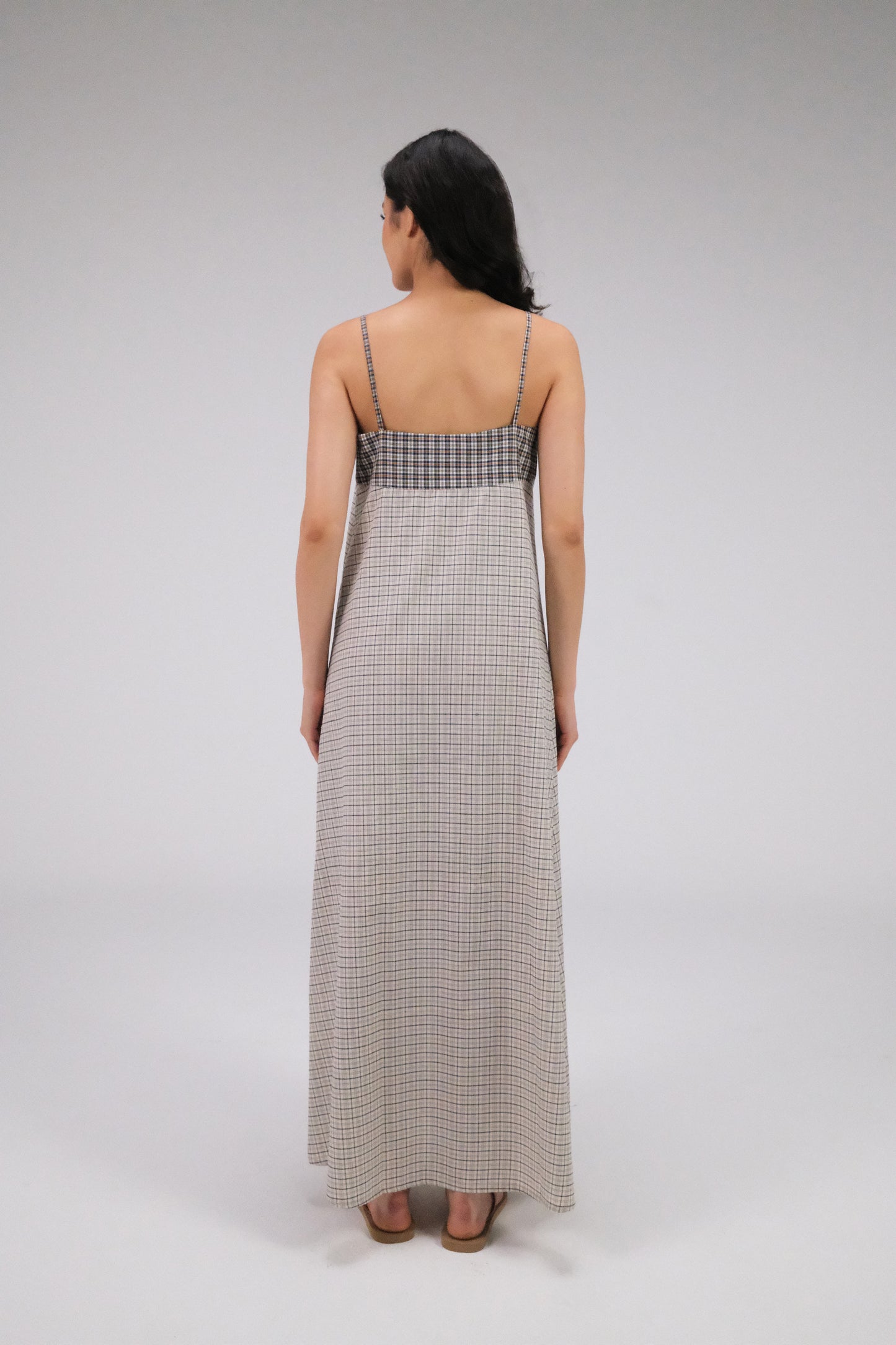 THE DAISY MAXI CHECKED DRESS