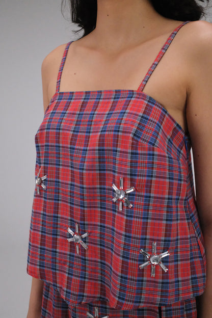 THE RED CHECKED TOP