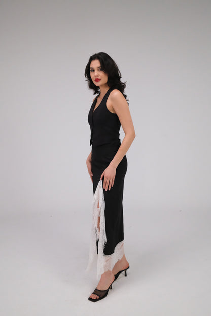 THE BLACK & WHITE PENCIL SKIRT