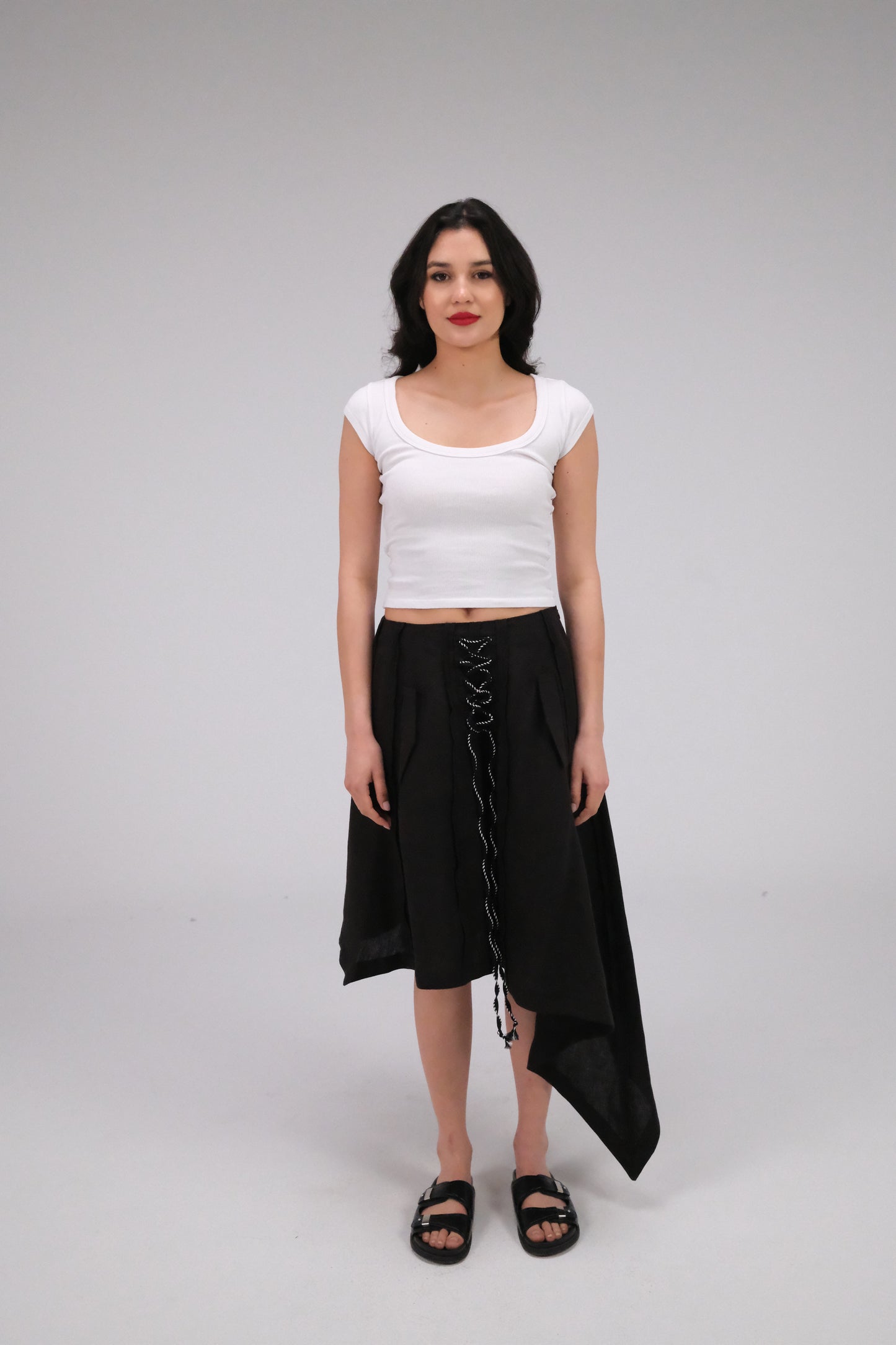 THE ASYMMETRICAL BLACK SKIRT