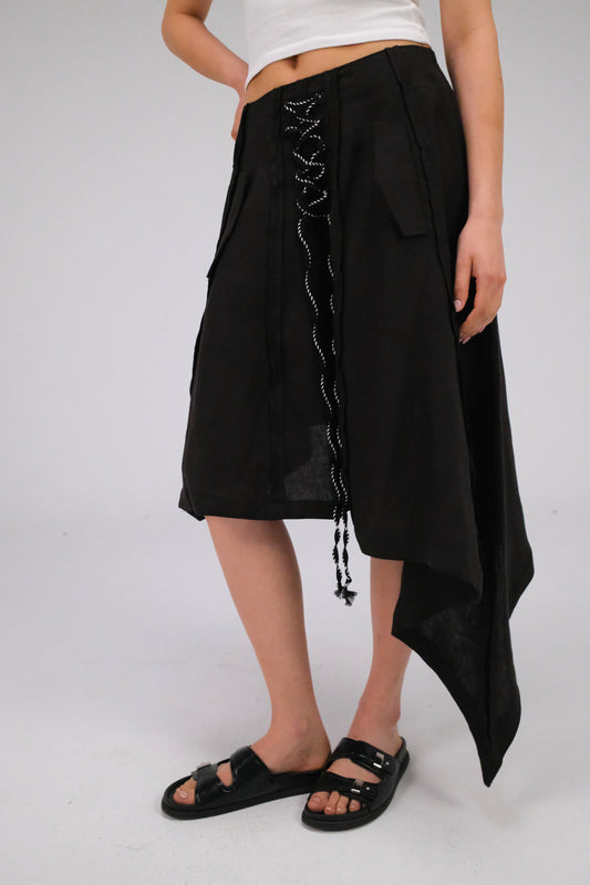 THE ASYMMETRICAL BLACK SKIRT