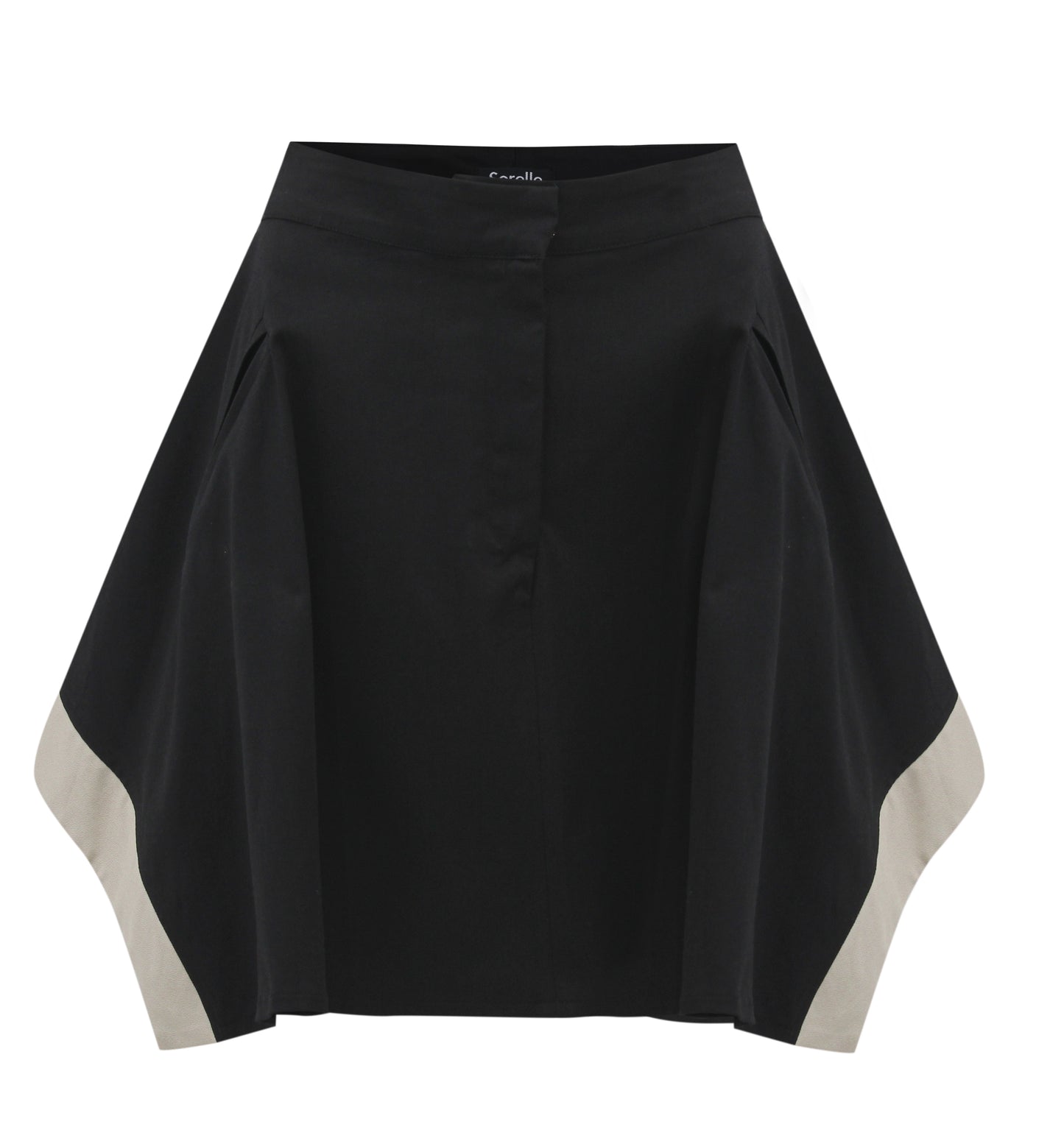 THE BLACK & WHITE MINI GABARDINE SKIRT