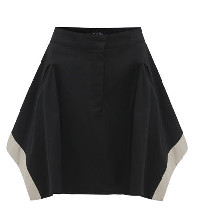 THE BLACK & WHITE MINI GABARDINE SKIRT