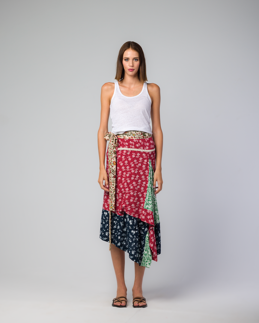 THE ASYMMETRIC FLORAL SKIRT