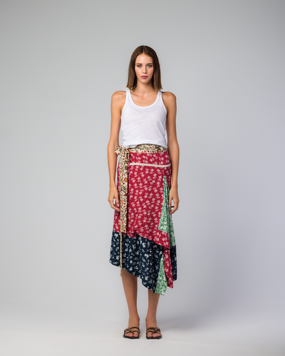 THE ASYMMETRIC FLORAL SKIRT